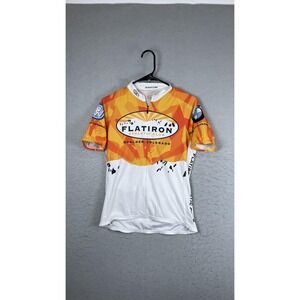Sugoi Flatiron Athletic Club Cycling Jersey Womens M Orange 1/4 Zip Boulder CO